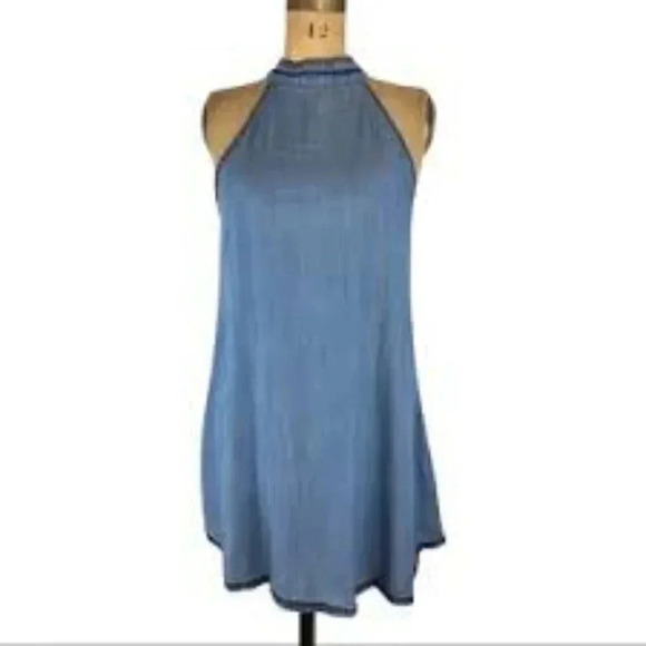 Cloth & Stone Halter Tencel Embroidered Dress - Picture 4 of 4